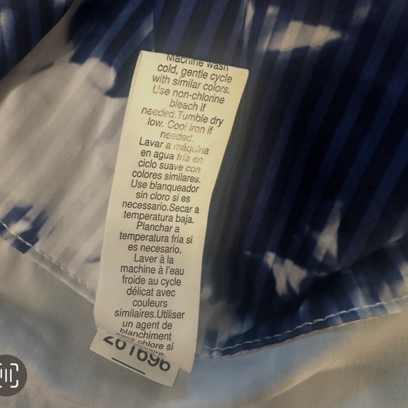 Love Life Live Zip Up Jacket Size Small Navy White Tie Dye Print Lightweight - Picture 9 of 12